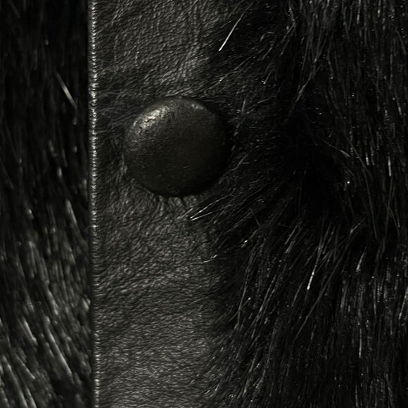 Adolph Schuman / Lilli Ann Women's Vest Faux Fur Leather Trimmed OS Funky Hippie - Picture 9 of 16